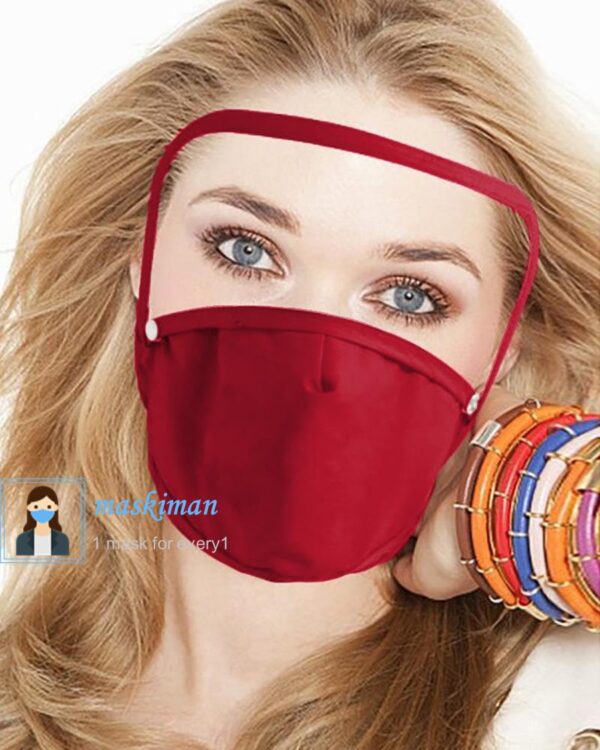ماسک پارچه ای به همراه شیلد محافظ چشم 2